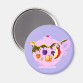 Aimant À Thé Avec Fruit Et Feuille (Recto/Verso)