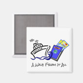 Aimant à thème de croisière (Recto/Verso)