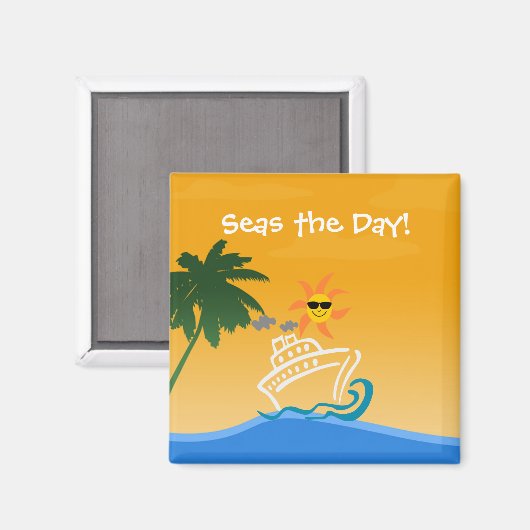 Aimant à thème de croisière (Recto/Verso)