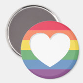 Aimant à thème du drapeau arc-en-ciel (Recto/Verso)