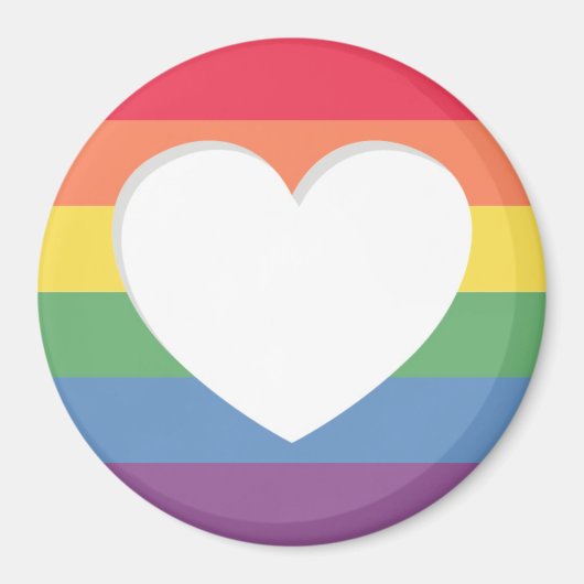 Aimant à thème du drapeau arc-en-ciel (Devant)