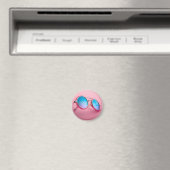 Aimant à thème lunettes de soleil, rose cool (In Situ (Lave-vaisselle))