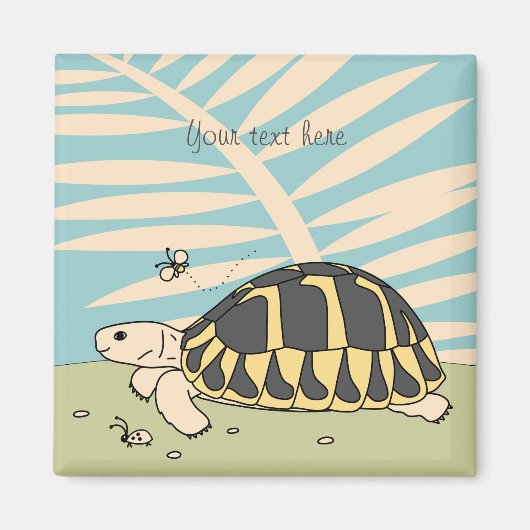 Aimant à tortue Hermann personnalisable (Devant)