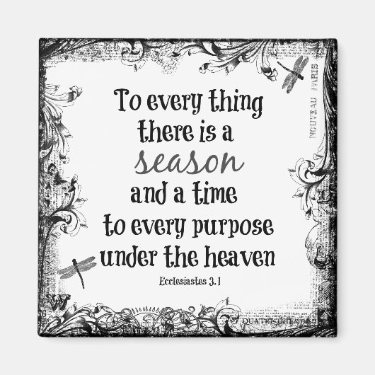 Aimant À tout il ya une saison Bible Verse (Devant)