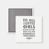 Aimant À toutes les petites filles (aimant) (Recto/Verso)