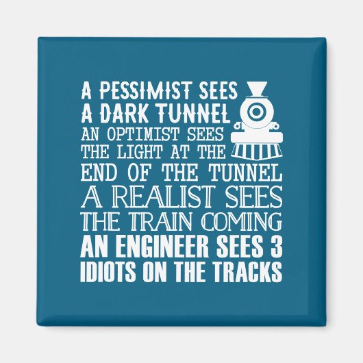 Aimant A Train Engineer And 3 Idiots Funny Joke (Devant)