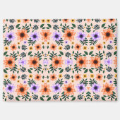 Aimant A vibrant floral pattern features orange  (Recto)