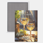 Aimant à vin amusant (Recto/Verso)
