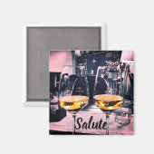 Aimant à vin avec mot italien pour la joie (Recto/Verso)