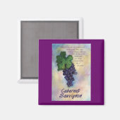 Aimant à vin Cabernet Sauvignon (Recto/Verso)