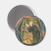 Aimant à vin de dégustation de moine médiéval (Recto/Verso)