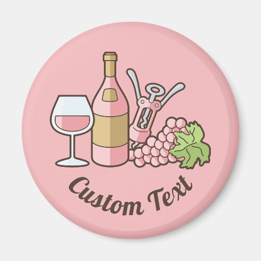 Aimant à vin rose (Devant)