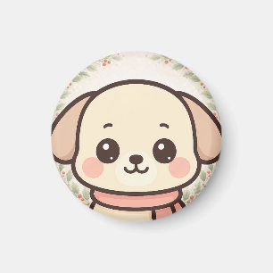 Aimant à visage de chiot Kawaii mignon 