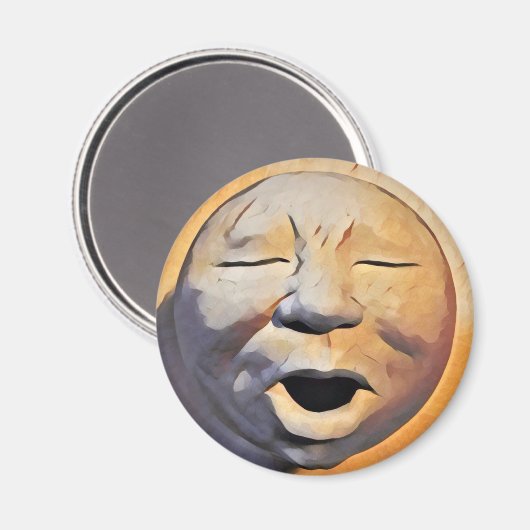 Aimant à visage de lune (Recto/Verso)