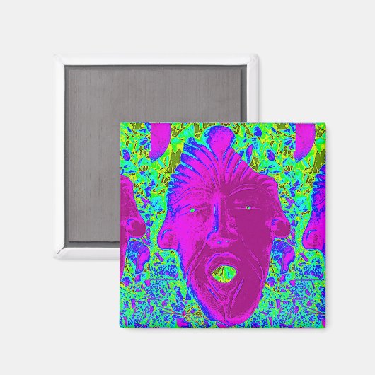 aimant à visage violet (Recto/Verso)