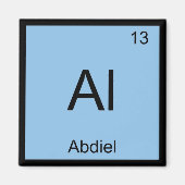 Aimant Aaron Nom Chimie Élément Tableau périodique (Devant)