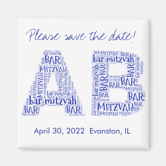 Aimant AB 091db5 Monogramme magnétique (Devant)