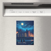 Aimant Abbaye de Kylemore Chats d'Irlande la nuit (In Situ (Lave-vaisselle))