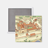Aimant Abbaye romane. Modèle (Recto/Verso)