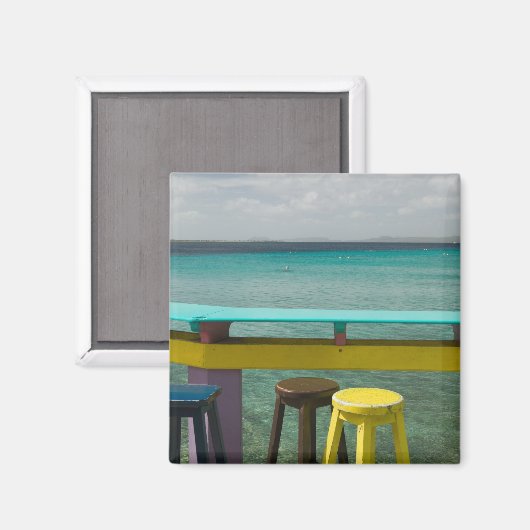 Aimant ABC Islands, BONAIRE, Kralendijk : Vue océan (Recto/Verso)