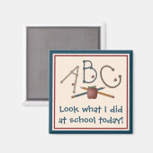 Aimant ABC - Regardez Ce Que J'Ai Fait À L'École Aujourd' (Recto/Verso)