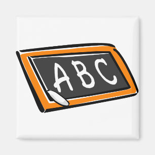 Aimant ABC sur le tableau noir