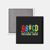 Aimant Abcd Préscolaire Rocks Premier Jour Enseignant Pré (Recto/Verso)