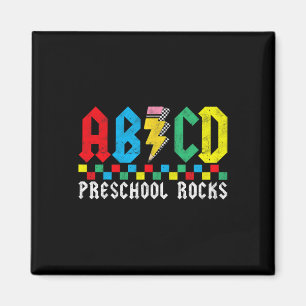 Aimant Abcd Préscolaire Rocks Premier Jour Enseignant Pré