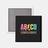 Aimant Abcd Tee de rentrée scolaire (Recto/Verso)