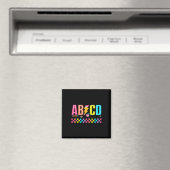 Aimant Abcd Tee de rentrée scolaire (In Situ (Lave-vaisselle))