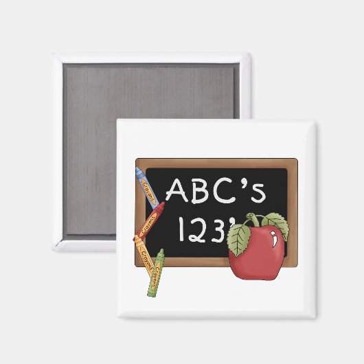 Aimant Abcs 123s Tshirts et cadeaux (Recto/Verso)