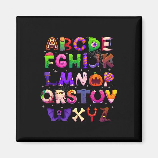 Aimant Abcs Apprentissage maternelle Enseignant Funny Hal (Devant)