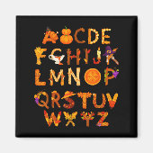 Aimant Abcs Learning Kindergarten Teacher Thanksgiving Al (Devant)