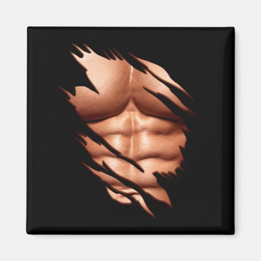 Aimant Abdominaux Déchirés Clic Drôle (Devant)