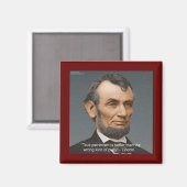 Aimant Abe Lincoln & Citation Patriotique (Recto/Verso)