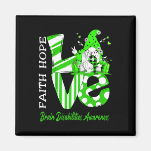 Aimant Abee Gnome Love Incapacité cérébrale Sensibilisati