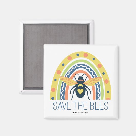 Aimant Abeignon rétro Apiary Bière de miel Bière Arc-en-c (Recto/Verso)