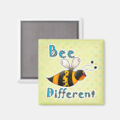 Aimant Abeille Bourdon Tachetée Différente (Recto/Verso)