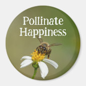 Aimant Abeille de miel sauvage bonheur (Devant)