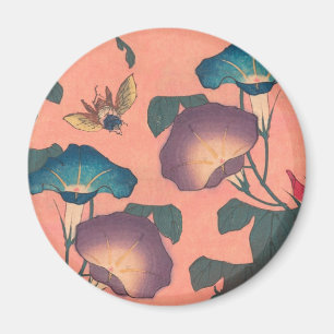 Aimant Abeille et fleur d'art japonais asiatique