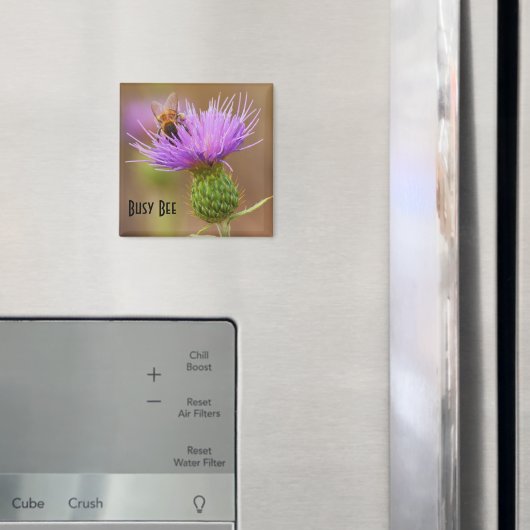 Aimant Abeille Occupée sur le Modèle photo de gros plan à (In situ (réfrigérateur))