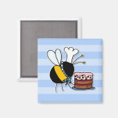 Aimant abeille ouvrière - pâtissier (Recto/Verso)