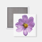 Aimant Abeille sur fleur violette (Recto/Verso)