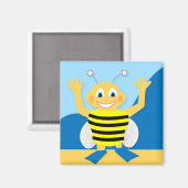 Aimant Abeille sur la plage (Recto/Verso)