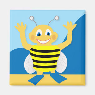 Aimant Abeille sur la plage