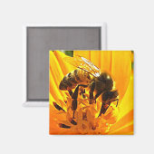 Aimant Abeille sur une fleur (Recto/Verso)