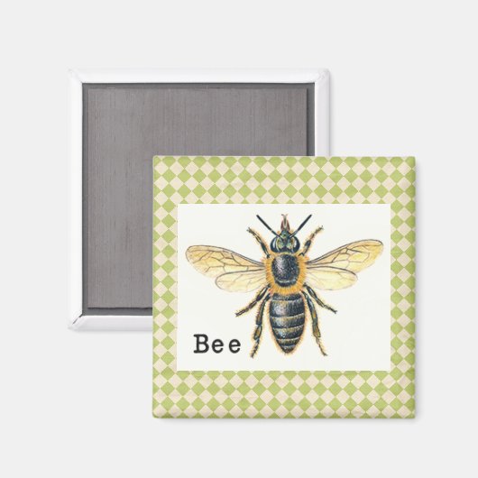 Aimant Abeille vintage (Recto/Verso)