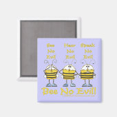 Aimant Abeilles "Bee No Evil" (Recto/Verso)