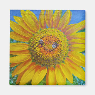 Aimant Abeilles de tournesol