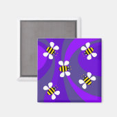 Aimant Abeilles funky (Recto/Verso)